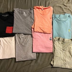 Bundle of designer v-neck tees